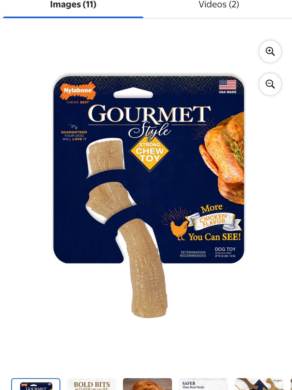 Gourmet Style Strong Chew Toy - Chicken Flavor (Beige)